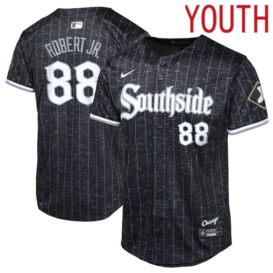 Youth Chicago White Sox #88 Luis Robert Jr. Nike Black City Connect Limited Player MLB Jersey